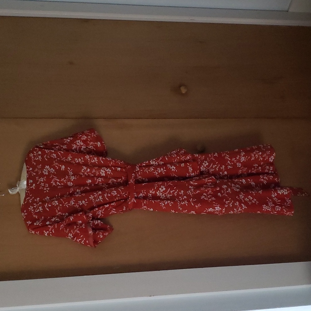 Fun Ruffle Red Summer Dress - Picture 9 of 11